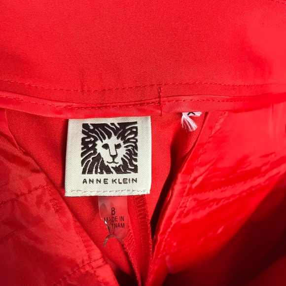 AnneKlein Orange Straight Leg Ankle Career Pants 8 - Picture 6 of 7